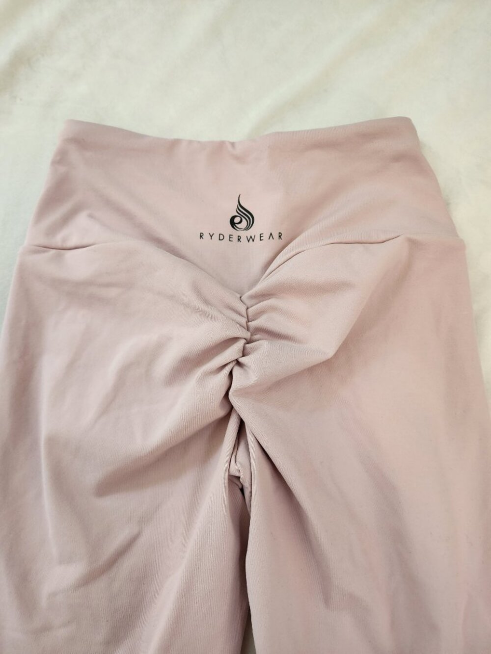 Ryderwear Pink Neon Yellow Logo Leggings Size Small Scrunch Butt Activewear